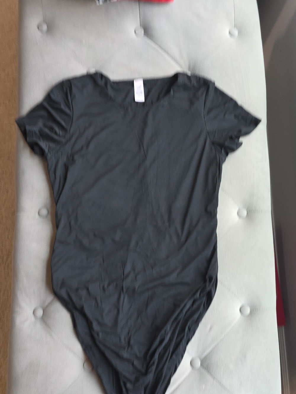 Victoria's Secret Black Short-Sleeve Scoop Neck Bodysuit